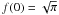 Mathematical equation: \appendix \setcounter{section}{1} \hbox{$f(0)=\sqrt{\pi}$}