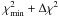 Mathematical equation: \hbox{$\chi^2_\mathrm{min}+ \Delta\chi^2$}