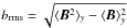 Mathematical equation: \hbox{$b_{\rm rms}=\sqrt{\brac{{\bm B}^2}_y - \brac{{\bm B}}_y^2}$}