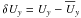 Mathematical equation: \hbox{$\delta U_y=U_y - \mean{U}_y$}