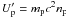 Mathematical equation: \hbox{$U'_{\rm p}=m_{\rm p} c^2 n_{\rm p}$}