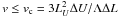 Mathematical equation: \hbox{$v\leq v_{\rm c}=3L_{U}^{2}\Delta U/\Lambda \Delta L$}
