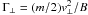 Mathematical equation: \hbox{$\Gamma_{\perp} = (m/2)v_{\perp}^{2}/B$}
