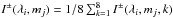 Mathematical equation: \hbox{$I^\pm(\lambda_i , m_j) = 1/8 \sum_{k=1}^8 I^\pm(\lambda_i , m_j , k)$}