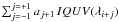 Mathematical equation: \hbox{$\sum_{j=-1}^{j=+1} a_{j+1}\, IQUV(\lambda_{i+j})$}