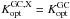 Mathematical equation: \hbox{$K^{\rm GC,X}_{\rm opt}=K^{\rm GC}_{\rm opt}$}