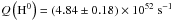 Mathematical equation: \hbox{$Q\left(\mathrm{H}^0\right)=\left(4.84\pm0.18\right)\times10^{52}~{\rm s}^{-1}$}