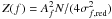 Mathematical equation: \hbox{$Z(f) = A_f^2 N /(4\sigma_{f,{\rm red}}^2)$}