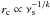Mathematical equation: \hbox{$r_{\rm c}\propto \nu_{\rm s}^{-1/k}$}