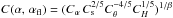 Mathematical equation: \appendix \setcounter{section}{2} \hbox{$C(\alpha,\,\alpha_{\rm fl})=(C_{\alpha}\,C_{\rm s}^{2/5}C_{\theta}^{-4/5}C_H^{1/5})^{1/\beta}$}