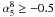 Mathematical equation: \hbox{$\alpha_5^8\ge-0.5$}