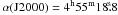 Mathematical equation: \hbox{$\alpha({\rm J}2000)=4^{\rm h}55^{\rm m}18\fs8$}
