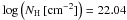 Mathematical equation: \hbox{$\log \left( N_{\rm H}\,[{\rm cm^{-2}}] \right) = 22.04$}