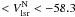 Mathematical equation: \hbox{$<V_{\rm{lsr}}^{\rm{N}}<-58.3$}