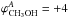 Mathematical equation: \hbox{$\varphi_{\rm{CH_3OH}}^{A}=+4$}