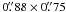 Mathematical equation: \hbox{$0\farcs88\times0\farcs75$}