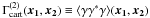 Mathematical equation: \hbox{$\Gamma^{(2)}_{\rm cart}(\vek{x_1},\vek{x_2}) \equiv \langle \gamma\gamma^*\gamma \rangle(\vek{x_1},\vek{x_2})$}