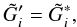 Mathematical equation: \begin{equation} \tilde{G}'_i = \tilde{G}_i^*, \end{equation}