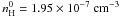 Mathematical equation: \hbox{$n_{\rm H}^0 = 1.95\times 10^{-7}~{\rm cm}^{-3}$}