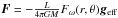 Mathematical equation: \hbox{$\vec F = -\frac{L}{4\pi GM}F_\omega(r,\theta)\vec g_{\rm eff}$}
