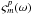 Mathematical equation: \hbox{$\varsigma_m^p(\omega)$}