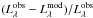 Mathematical equation: \hbox{$(L_\lambda^\mathrm{obs}-L_\lambda^\mathrm{mod})/ L_\lambda^\mathrm{obs}$}
