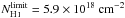 Mathematical equation: \hbox{$N^\mathrm{limit}_\ion{H}{i}=5.9\times 10^{18}~\mathrm{cm}^{-2}$}