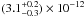 Mathematical equation: \hbox{$(3.1^{+0.2}_{-0.3}) \times 10^{-12}$}
