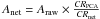 Mathematical equation: \hbox{$A_{\rm{net}} = A_{\rm{raw}}\times\frac{CR_{\rm{PCA}}}{CR_{\rm{net}}}$}