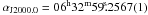 Mathematical equation: \hbox{$\alpha_{\rm J2000.0}=06^{\rm h} 32^{\rm m} 59\fs2567(1)$}