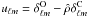 Mathematical equation: \appendix \setcounter{section}{2} \hbox{$u_{\ell m} = \delta^{\rm O}_{\ell m} - \hat{\rho} \delta^{\rm C}_{\ell m} $}