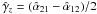 Mathematical equation: \hbox{$\hat{\gamma}_z=(\hat{\alpha}_{21}-\hat{\alpha}_{12})/2$}