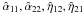 Mathematical equation: \hbox{$\hat{\alpha}_{11}, \hat{\alpha}_{22}, \hat{\eta}_{12}, \hat{\eta}_{21}$}