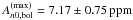 Mathematical equation: \hbox{$A_{n0,{\rm{bol}}}^{\rm{(max)}} = 7.17 \pm 0.75\:{\rm{ppm}}$}