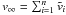 Mathematical equation: \hbox{$\vinfty=\sum_{i=1}^{n} \tilde v_i$}
