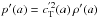 Mathematical equation: \appendix \setcounter{section}{1} \hbox{$p'(a) = c^{'2}_{\rm T}(a)\,\rho'(a)$}