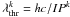 Mathematical equation: \appendix \setcounter{section}{1} \hbox{$\lambda_{\rm thr}^k=hc/IP^k$}