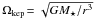Mathematical equation: \appendix \setcounter{section}{4} \hbox{$\Omega_{\rm kep}\!=\sqrt{G M_\star/r^3}$}