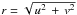 Mathematical equation: \appendix \setcounter{section}{2} \hbox{$r = \sqrt{ \, u^2 \, + \, v^2}$}