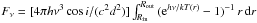 Mathematical equation: \hbox{${F_\nu = [4\pi h\nu ^3 \cos i/(c^2 d^2)] \int_{R_{{\rm{in}}} }^{R_{{\rm{out}}} } {({\rm{e}}^{h\nu /kT(r)} - 1)^{ - 1}\, r\, {\rm{d}}r}}$}