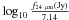 Mathematical equation: \hbox{$\log_{10} \frac{f_{24~\mu{\rm m}} ({\rm Jy})}{7.14}$}