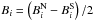 Mathematical equation: \hbox{$B_i=\left(B^{\rm N}_i-B^{\rm S}_i\right)/2$}