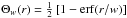 Mathematical equation: \hbox{$\Theta_w(r)=\half\left[1-\erf{\left(r/w\right)}\right]$}
