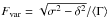 Mathematical equation: \hbox{$F_{\rm var}=\sqrt{\sigma^2-\delta^2}/\langle \Gamma \rangle$}