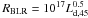 Mathematical equation: \hbox{$R_{\rm BLR}=10^{17} L_{\rm d, 45}^{0.5}$}