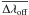 Mathematical equation: \hbox{$\overline {\Delta \lambda _{\rm off}}$}