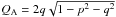 Mathematical equation: \hbox{$Q_{\rm A} =2q\sqrt{1-p^2-q^2}$}