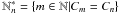 Mathematical equation: \appendix \setcounter{section}{1} \hbox{$\mathbb{N}^*_n = \{ m \in \mathbb{N} | C_m = C_n \}$}