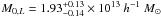 Mathematical equation: \hbox{$M_{0,L}=1.93^{+0.13}_{-0.14}\times 10^{13}~h^{-1}~M_{\odot}$}