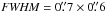 Mathematical equation: \hbox{${\it FWHM}=0\farcs7\times0\farcs6$}
